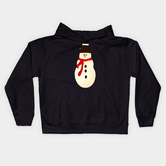 Cookie snowman Kids Hoodie by Rasheba